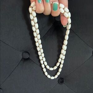 Elegant White Beaded Necklace